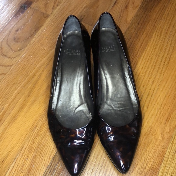 Stuart Weitzman brown bronze leather wedge - Picture 3 of 6